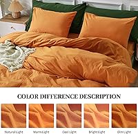 Vista 140 de NEXHOME PRO Funda de edredón Twin XL 100% algodón lavado, transpirable, duradera, texturizada, similar al lino, juego de ropa de cama para el hogar