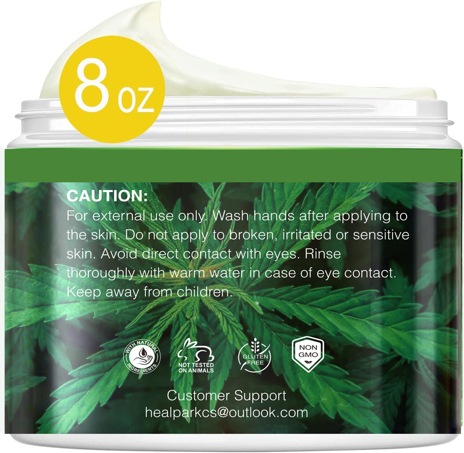 Healpark hemp Cream - 8.5 fl oz -with Arnica,MSM, Turmeric, Menthol, Aloe - Image 5