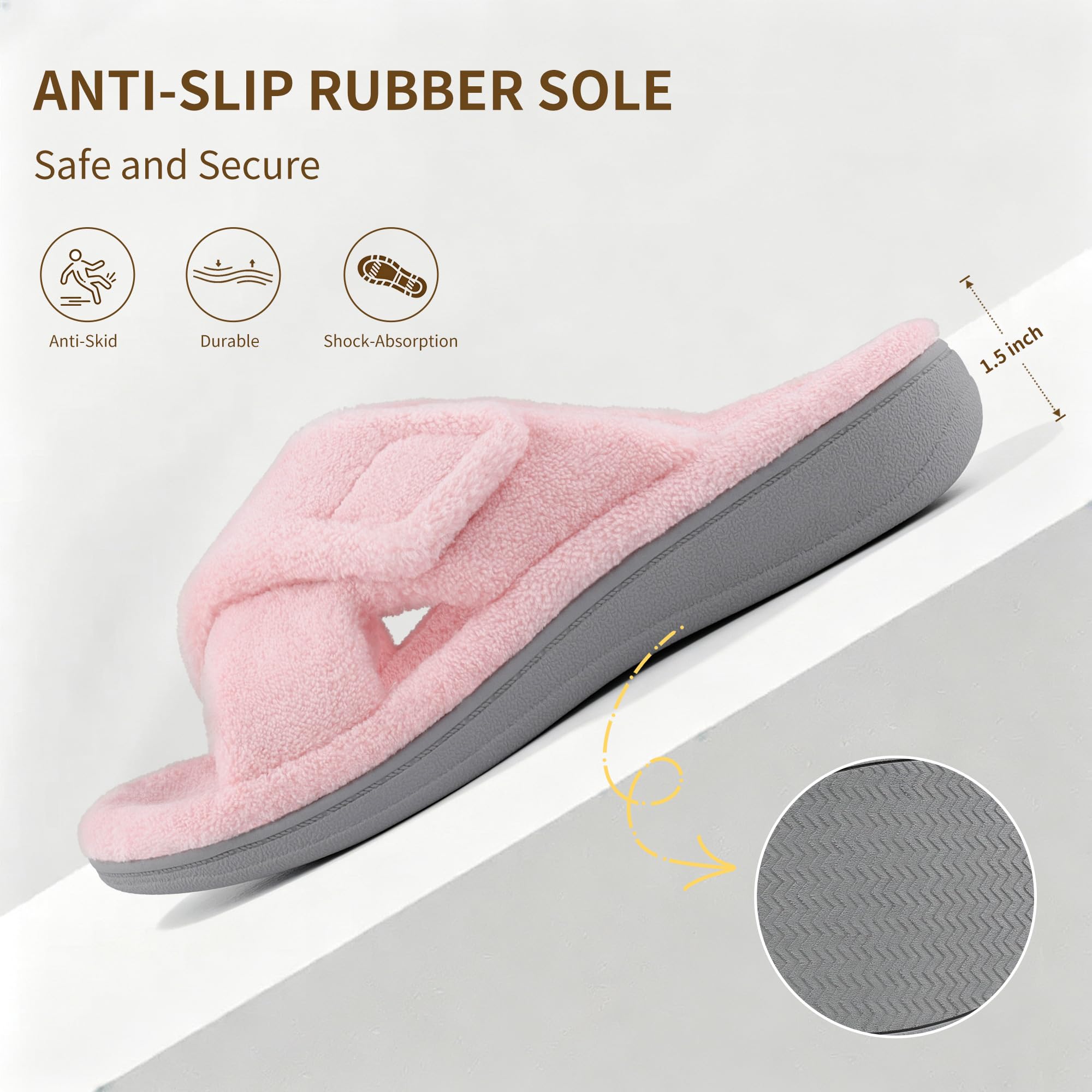 BCSTUDIO Damen Fuzzy Hausschuhe mit orthopädischer Fußgewölbeunterstützung Flauschige Cozislides Slides für Frauen, rose, 40 EU