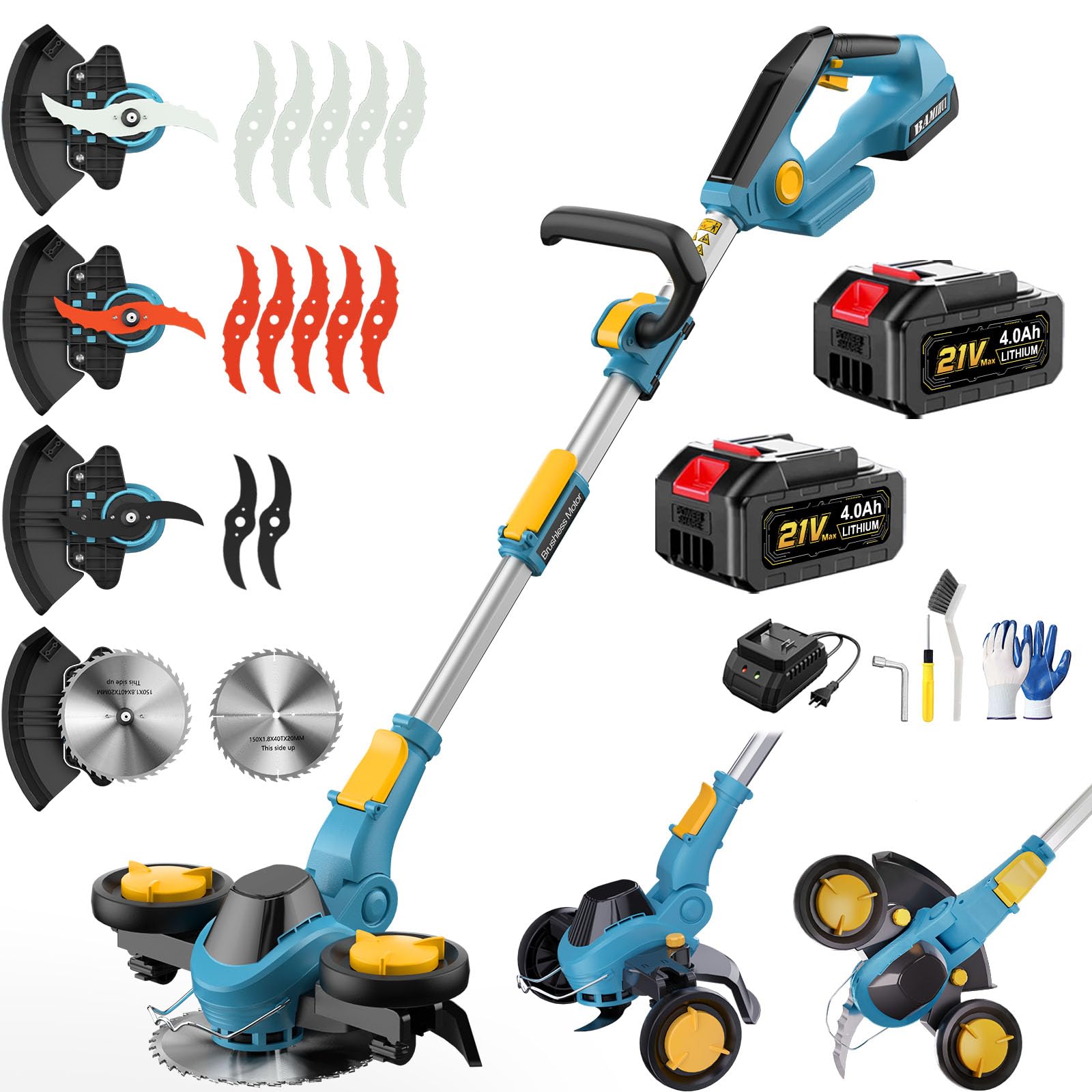 Bamihui 11-Inch Brushless Weed Wacker