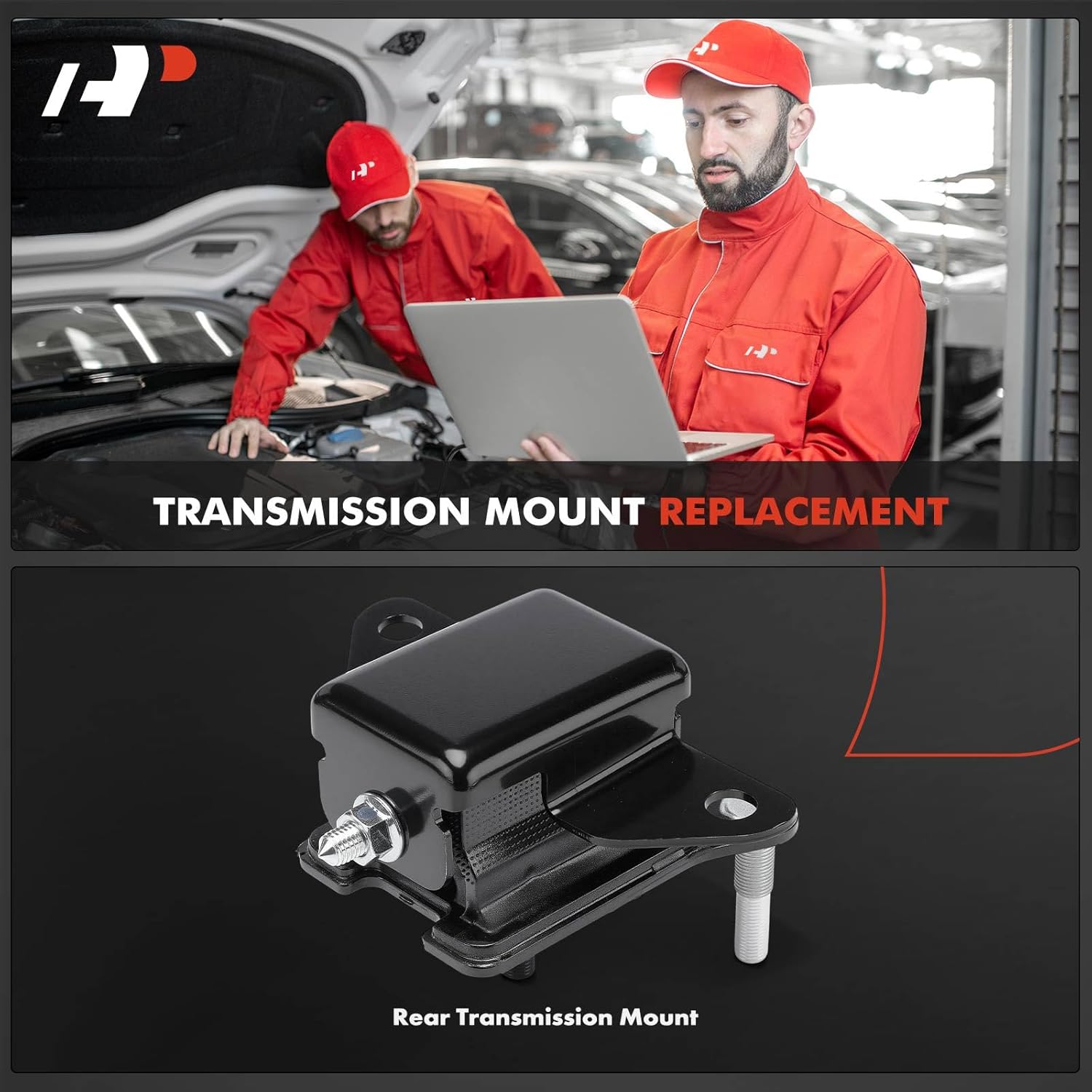 A-Premium Rear Transmission Mount Compatible with Nissan Frontier 2020-2025 3.8L, RWD, Automatic Transmission, Driver or Passenger Side