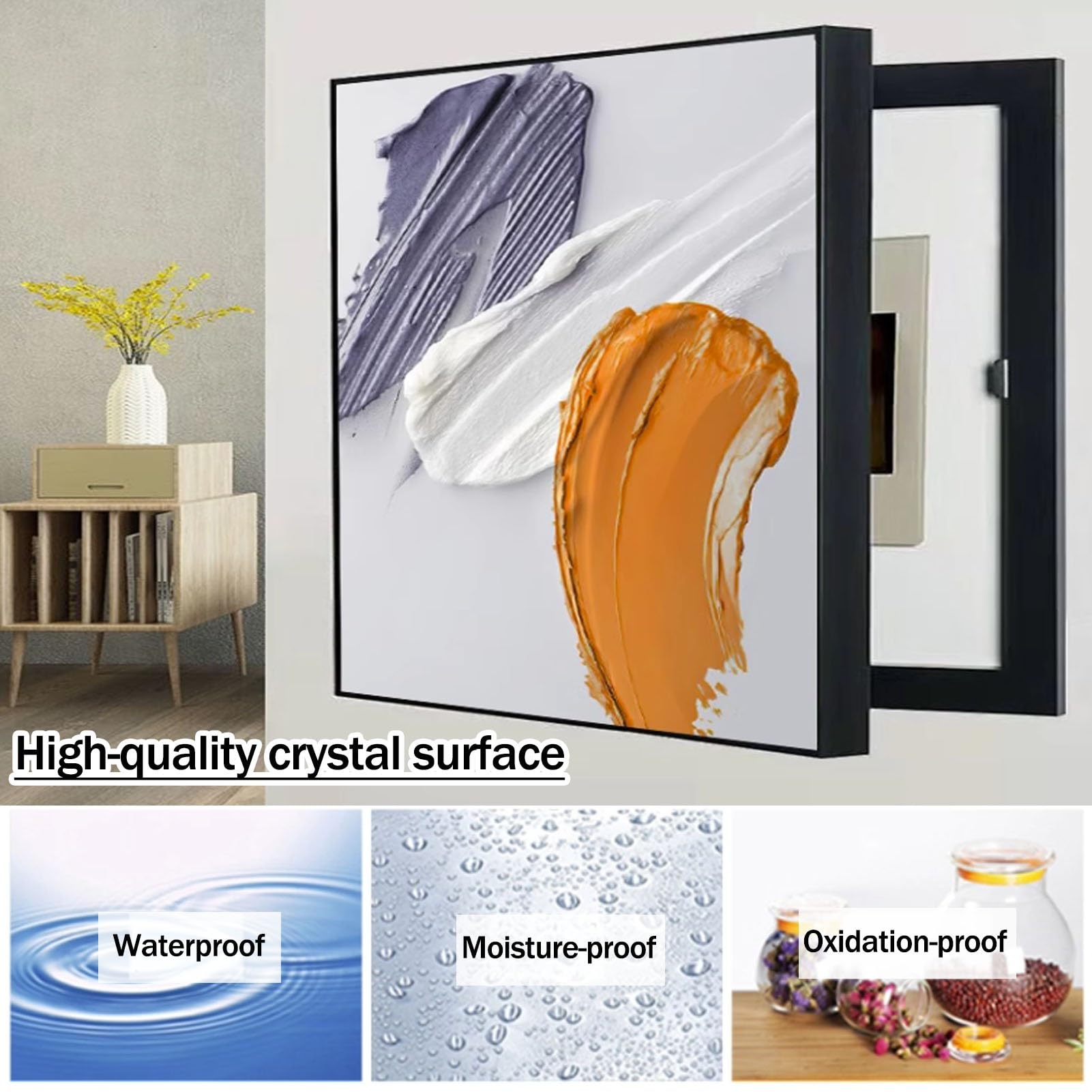 Panneau électrique décoratif - Peinture murale pour cacher le disjoncteur - Pour la maison et le bureau