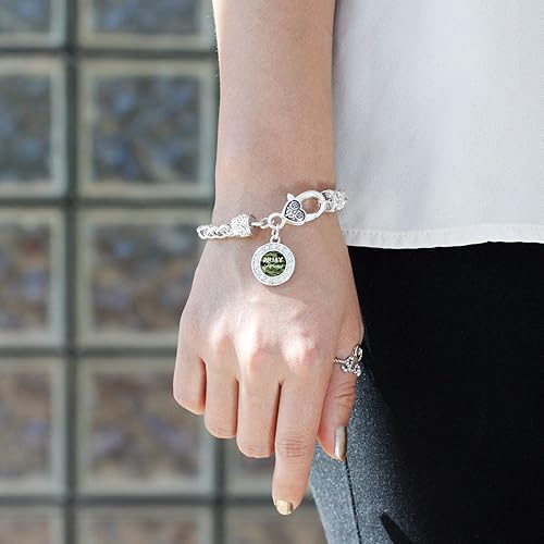 Miniatura 3 de Inspired Silver - Pulsera con dije de círculo de plata con joyas de circonita cúbica