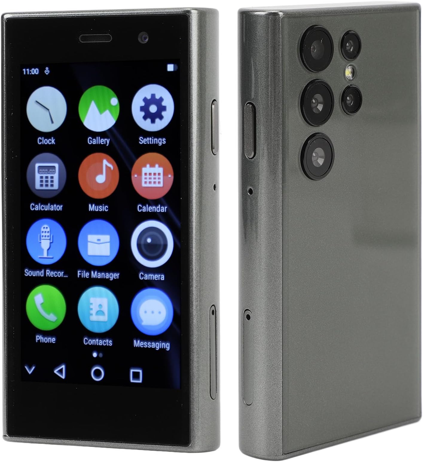 XS24Pro Small Smartphone, Mini 4G Smartphone 2GB 16GB, 3.0 Inch Kids Cell Phone Real - 2MP 6MP Camera, 1950mAh, Dual SIM Dual Standby, for Android 9.0 (Green)