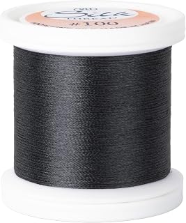 YLI Threads Silk Thread – 100 wt Fine Japanese Silk for Appliqué, EPP, and Quilting - Medium Gray