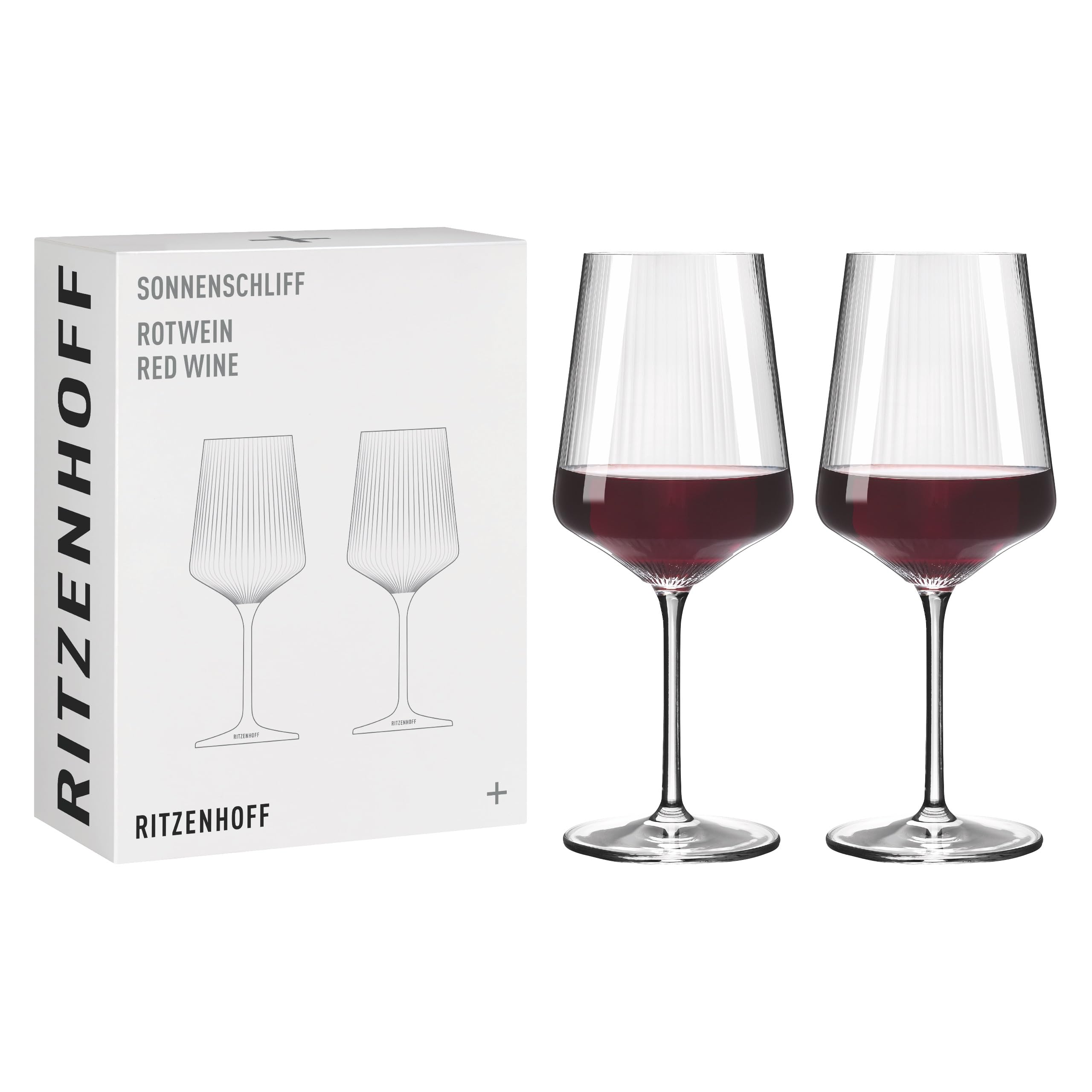 RITZENHOFF 8000002 Red Wine Glass 500 ml - Sonnenliff Series - 2 Pieces in Gift Set, Modern - Made in Germany