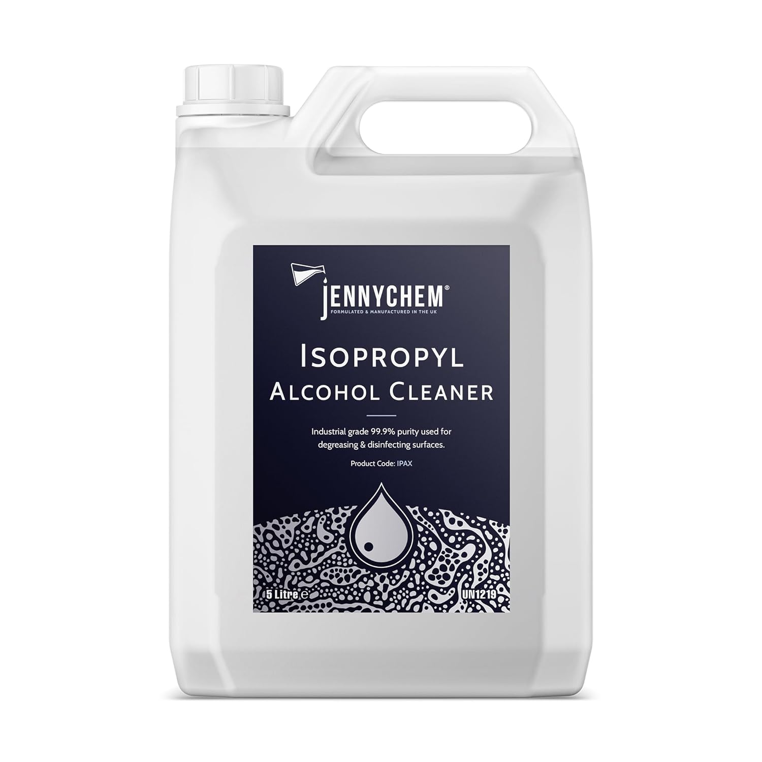 Isopropyl Alcohol 99.9% Pure (5L) – Lab Grade IPA Rubbing Alcohol for Cleaning & Disinfecting | Fast-Drying Solvent for Electronics, Glass, Appliances, Tools & More