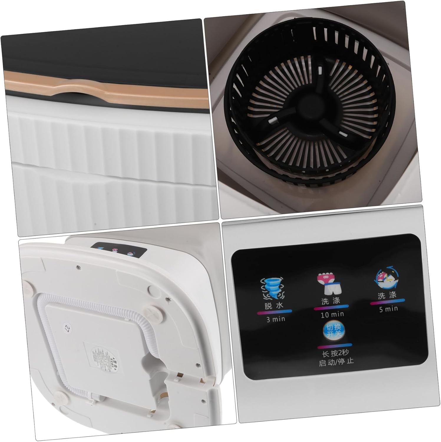 Veemoon Mini Washing Machine Portable Washer Modes Compact Laundry for Clothes Underclothes Socks for Apartments Hotels Camping Rvs