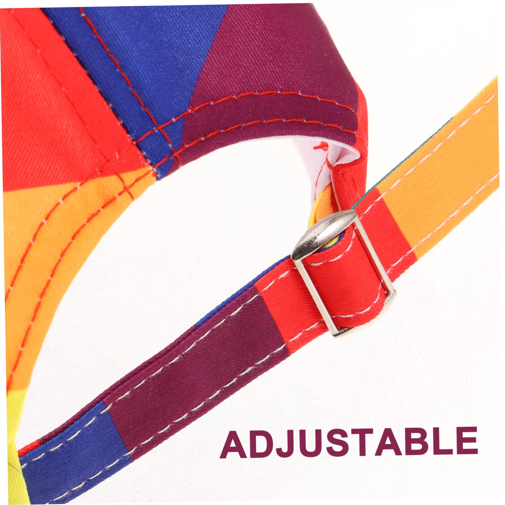 PRETYZOOM Adjustable Size Baseball Cap Stylish Rainbow Striped Hat Sun Protection for Both Genders