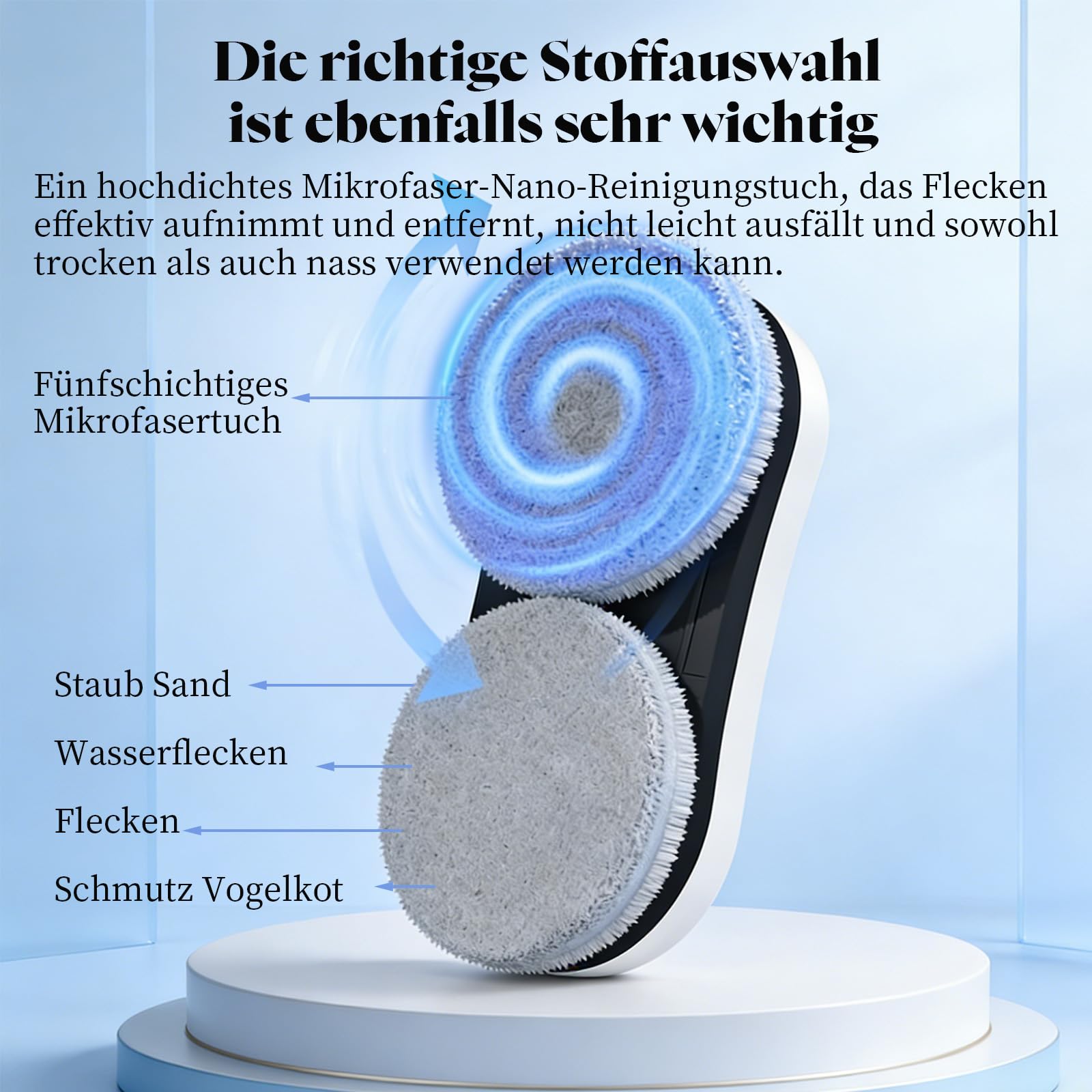 Osmo™ RoboClean Fensterputzroboter – Original 2026 Neues Kabelloser Fensterreinigungsroboter mit Fernbedienung, automatische Reinigungsmodi, Sicherungsseil, für glatte Fenster