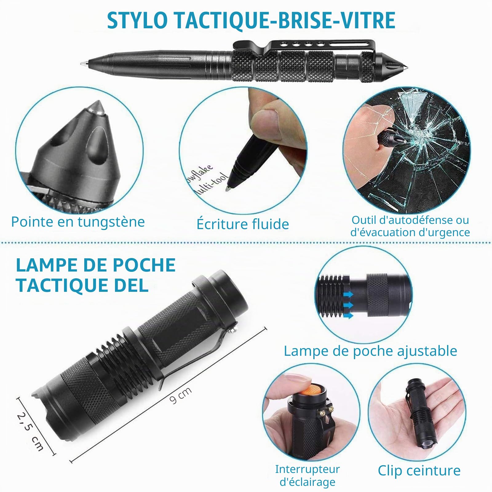 Kits de Survie, Articles de Randonnée et de Camping, Matériel de Survie d'urgence pour Hommes, Pères, Maris, Adolescents, Gadgets de Pêche et de Chasse Originaux