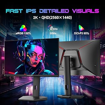 Minifire 27 Inch Gaming Monitor, 300Hz/240Hz, 2K 1440p