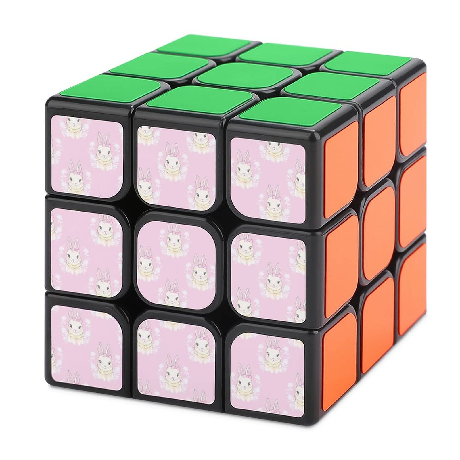 Cute Cartoon Bunny Funny Speed Cube Magic Cubes Smooth Turning Puzzle 2 * 2 * 2 Inches Game Brain for Adult