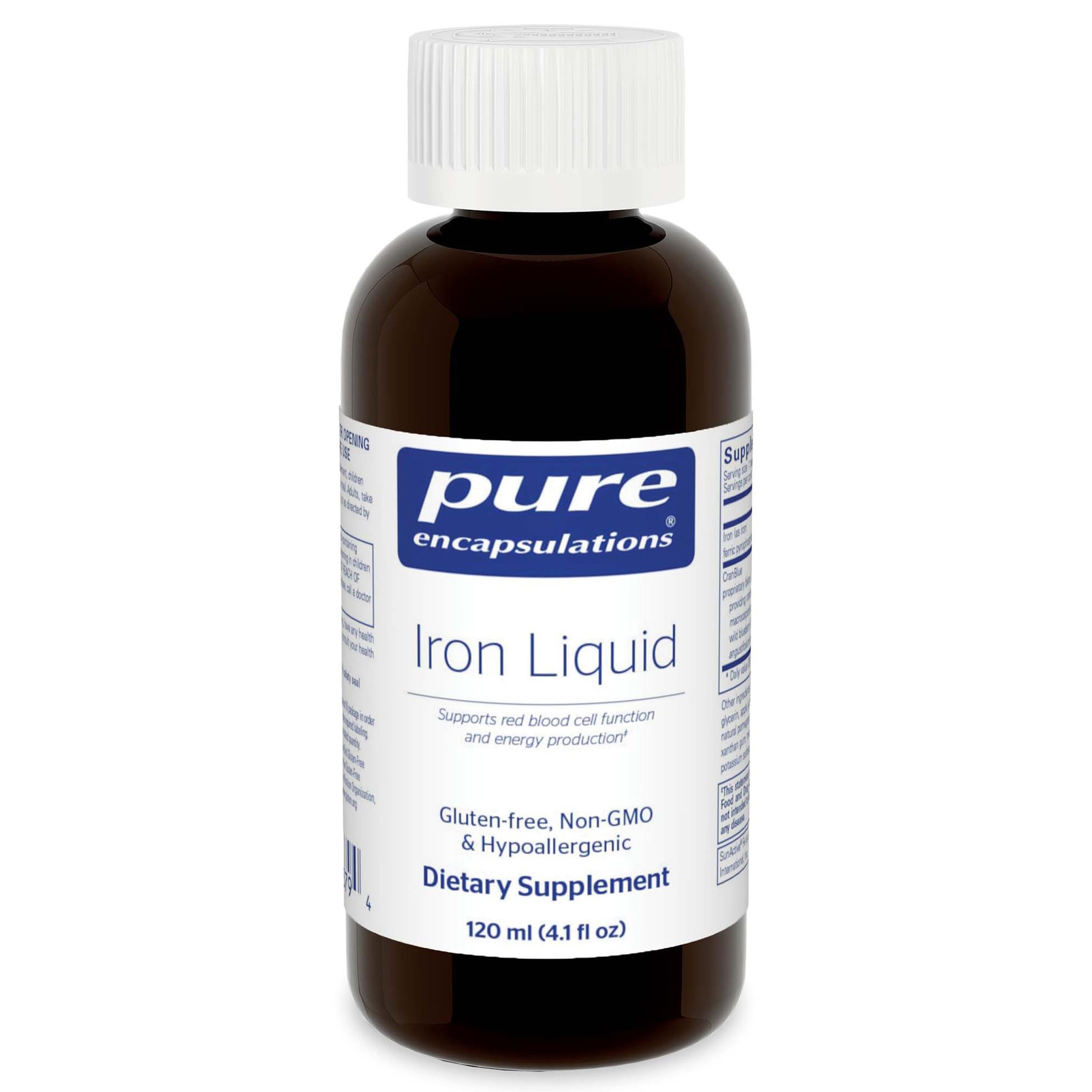 Pure EncapsulationsIron Liquid | Hypoallergenic Supplement Supports Hemoglobin and Myoglobin Function | 4.1 fl. oz.