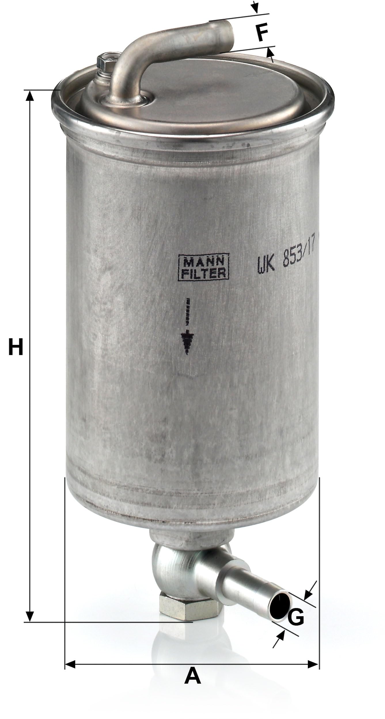 MANN-FILTER, WK 853/17 Filtro de combustible | Para Turismos, Protección sistema combustible, Protección inyectores, Combustible limpio, Calidad original OE