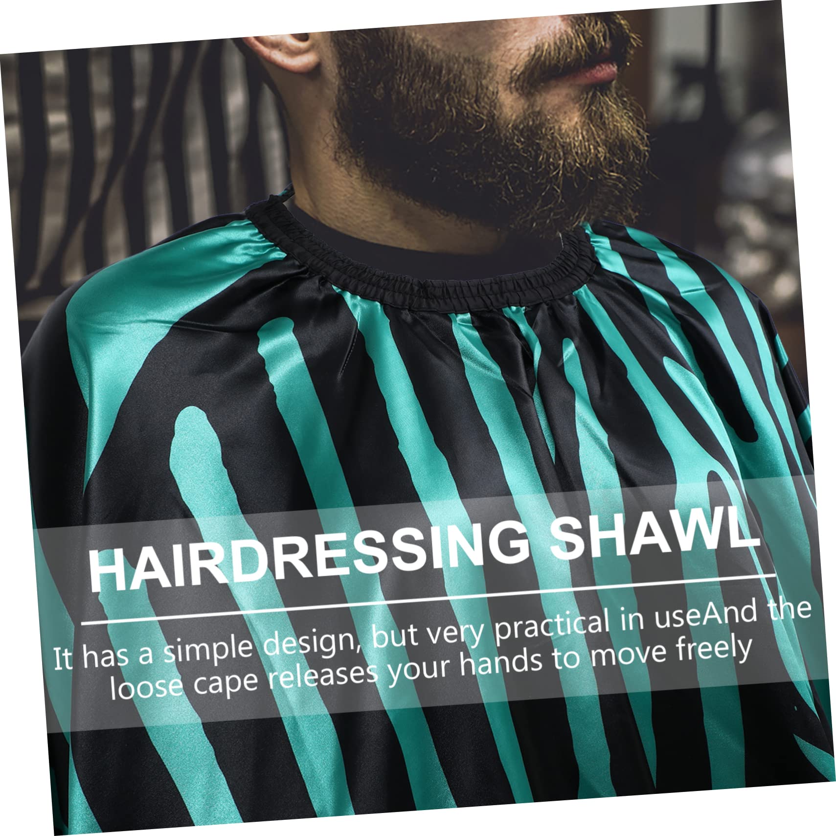 Capa de Peluquería de Satén Verde, Transpirable, Mantiene la Ropa Seca y Limpia, Adecuado para Corte y Tinte de Pelo Profesional