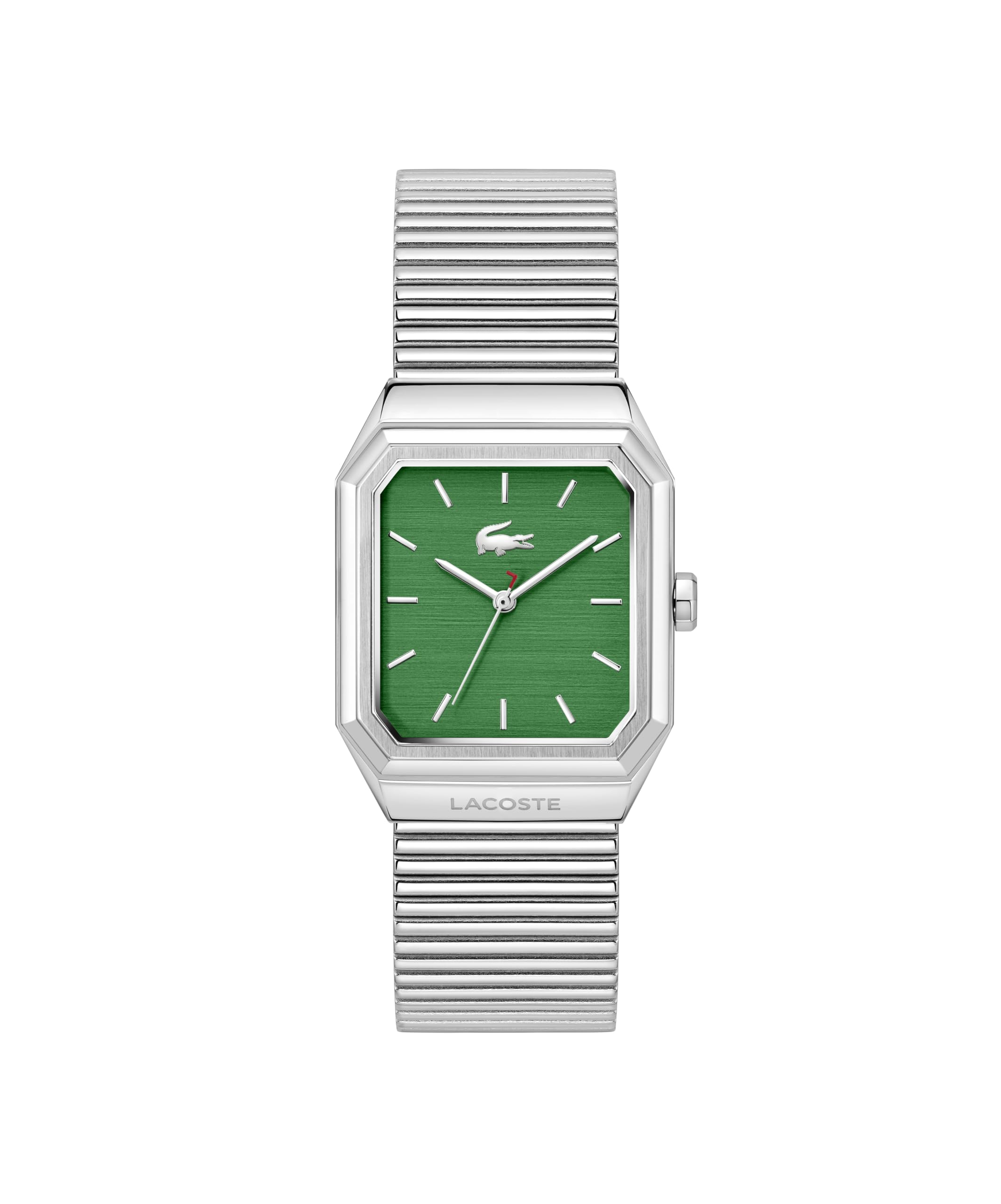 Lacoste Rene 2011523 - Reloj de Tres Agujas para Hombre con Brazalete de Acero Inoxidable Plateado