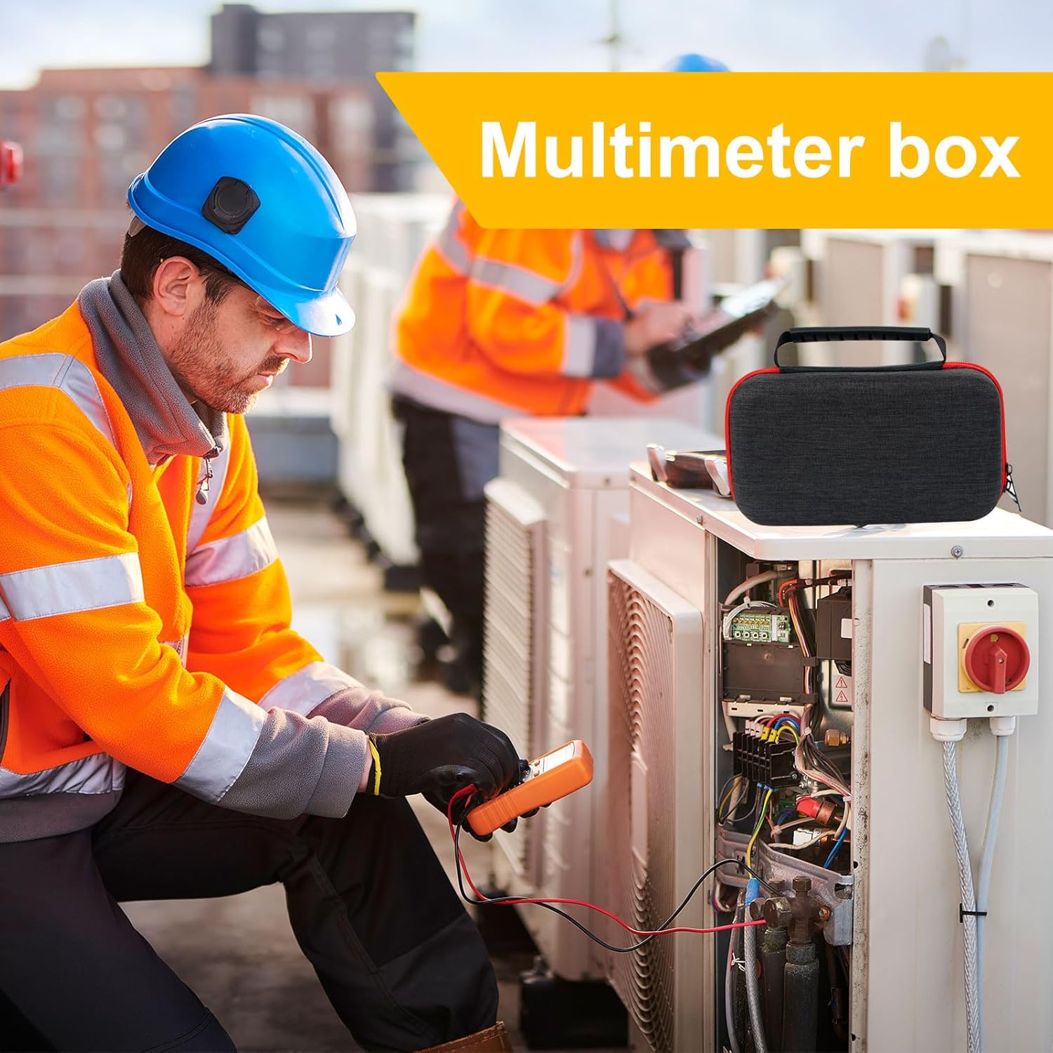 Hard Carrying Case for Fluke 117/115/116/113/114/15B+/17B+/177/87/88V/1587FC/223 Digital Multimeter, Protective Carrying Storage Bag with Mesh Pocket - Image 2