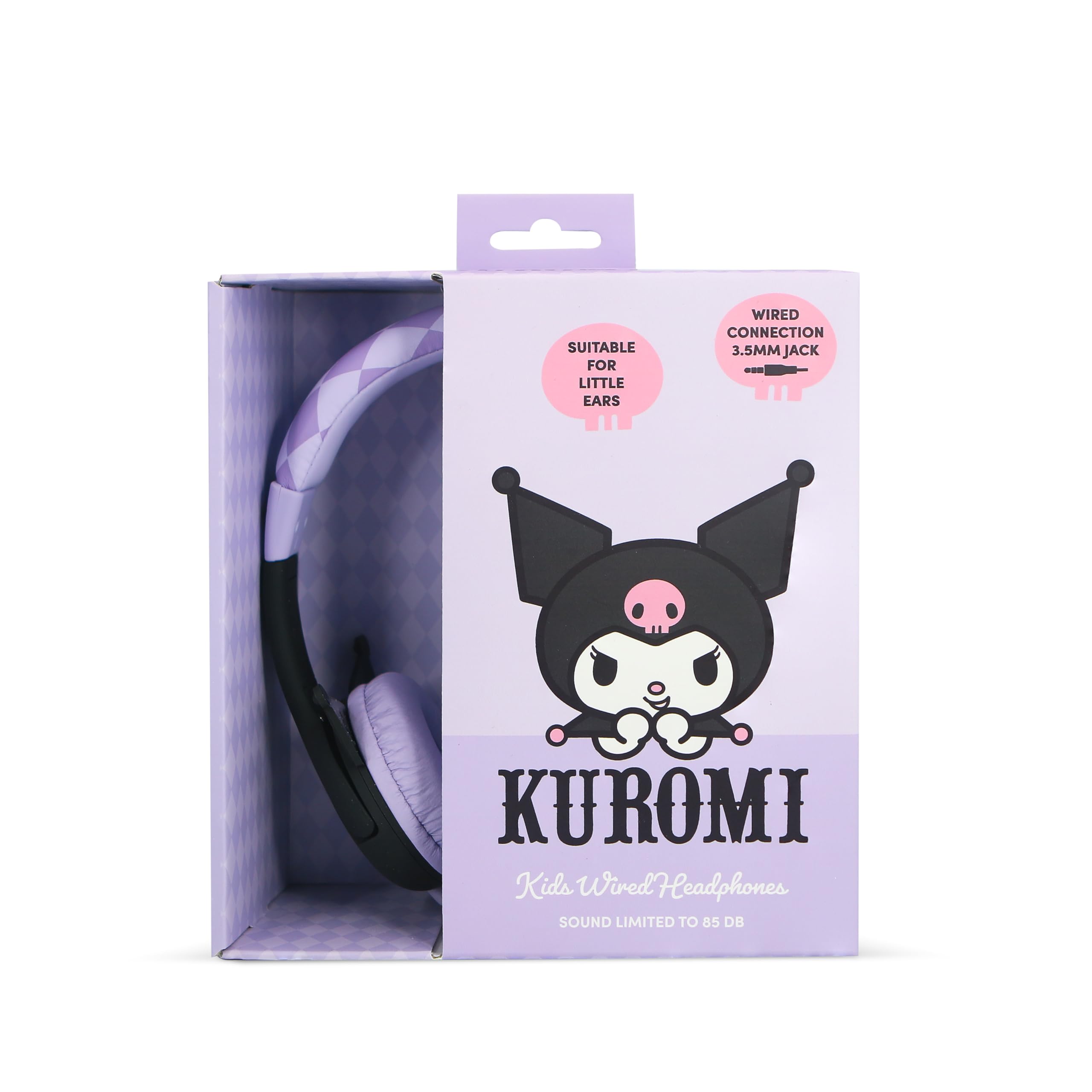 OTL Technologies Cuffie per bambini con cavo Kuromi LIMITATE in volume con licenza ufficiale Kuromi