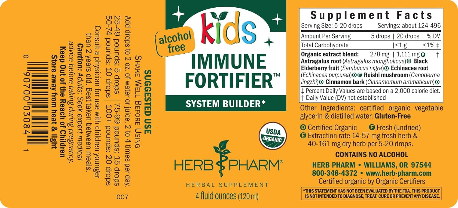 Herb Pharm Kids Certified-Organic Alcohol-Free Immune Fortifier Liquid Herbal Formula, 4 Ounce - Image 9