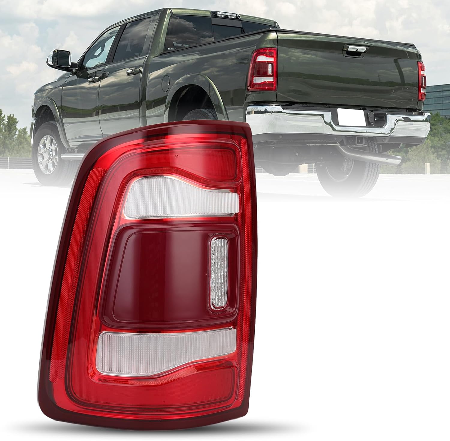 LED Tail Light Rear Lamps w/Blind Spot For Dodge Ram 2500 3500 2019-2023 w/o Blind Model (Left Driver Side) Replaces CH2800223 68361721AH