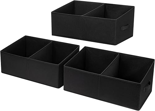 DIMJ - Cestas organizadoras para armario, cestas trapezoidales plegables de tela para ropa, artículos de bebé, juguetes, toallas, DVD, libros, etc.,