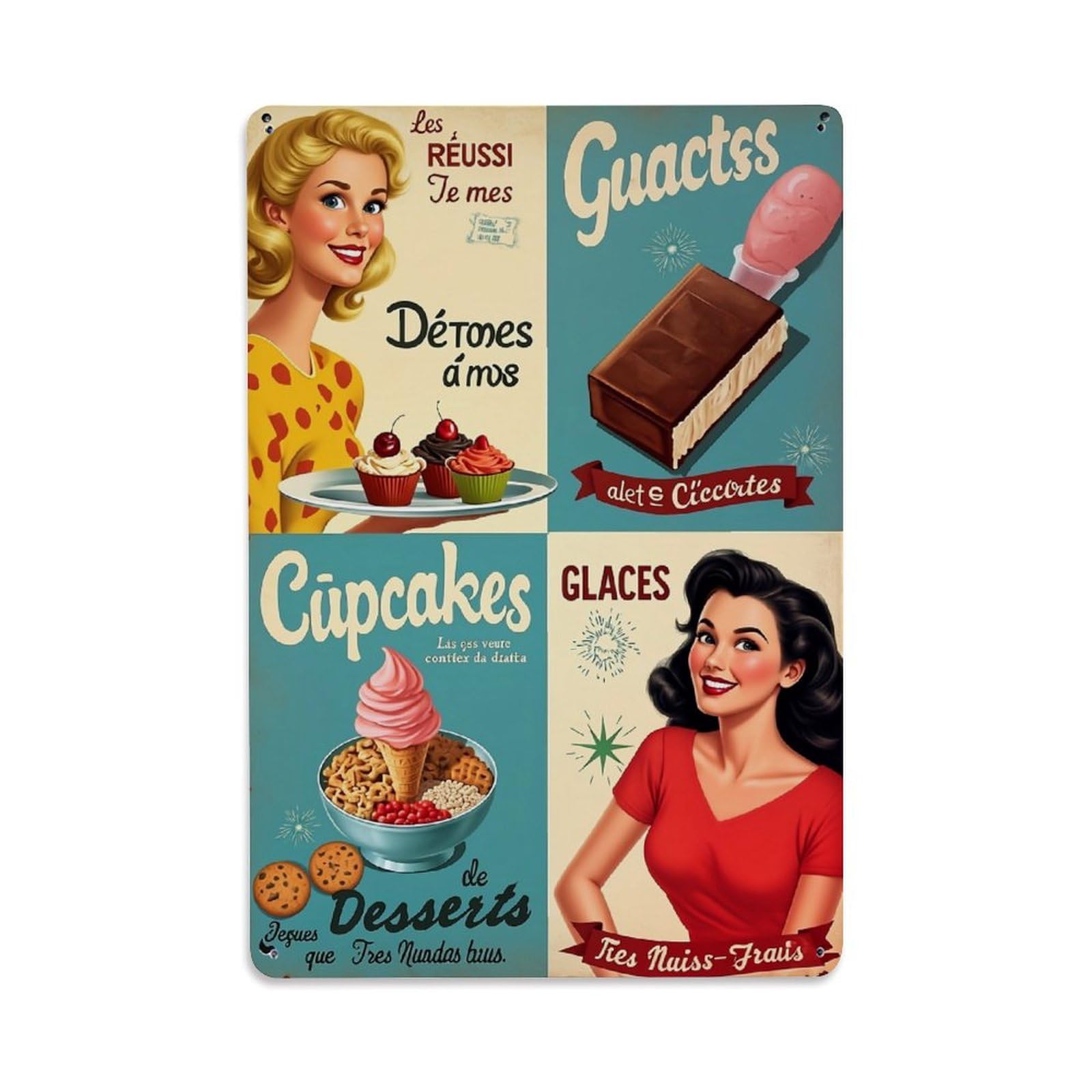 Jdyaojiesheng Vintage Retro Style Advertisements Tin Sign Retro Metal Wall Decor Metal Poster, Home Bar Garage Farmhouse Cafe Wall Art Decoration 8X12inches