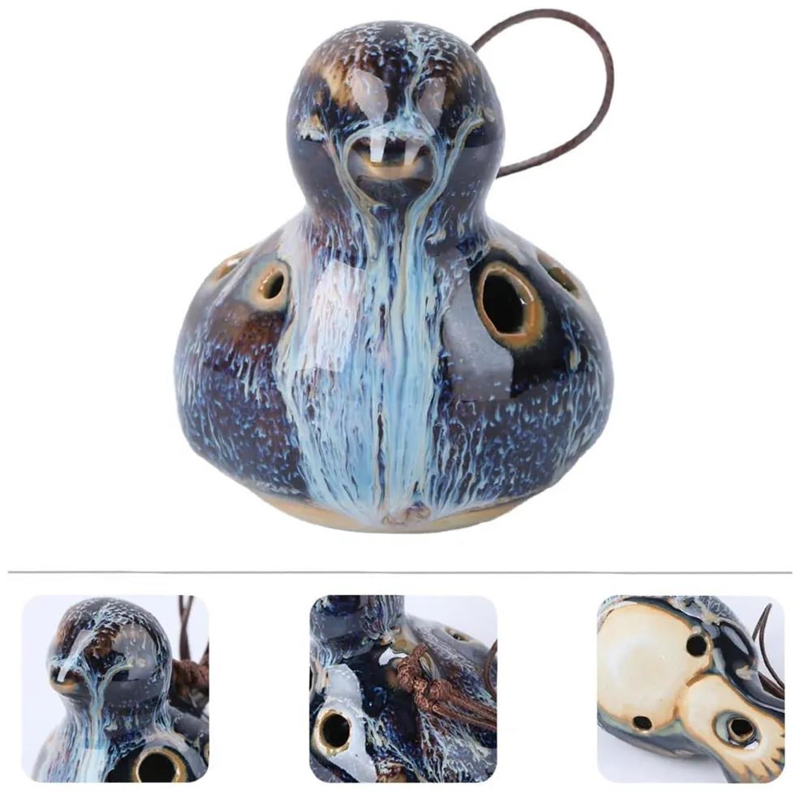 Ocarina Ocarina A Forma Di Uccello Con Sei Fori Forata E Accordata Manualmente Adatta Ai Principianti(Light Blue)