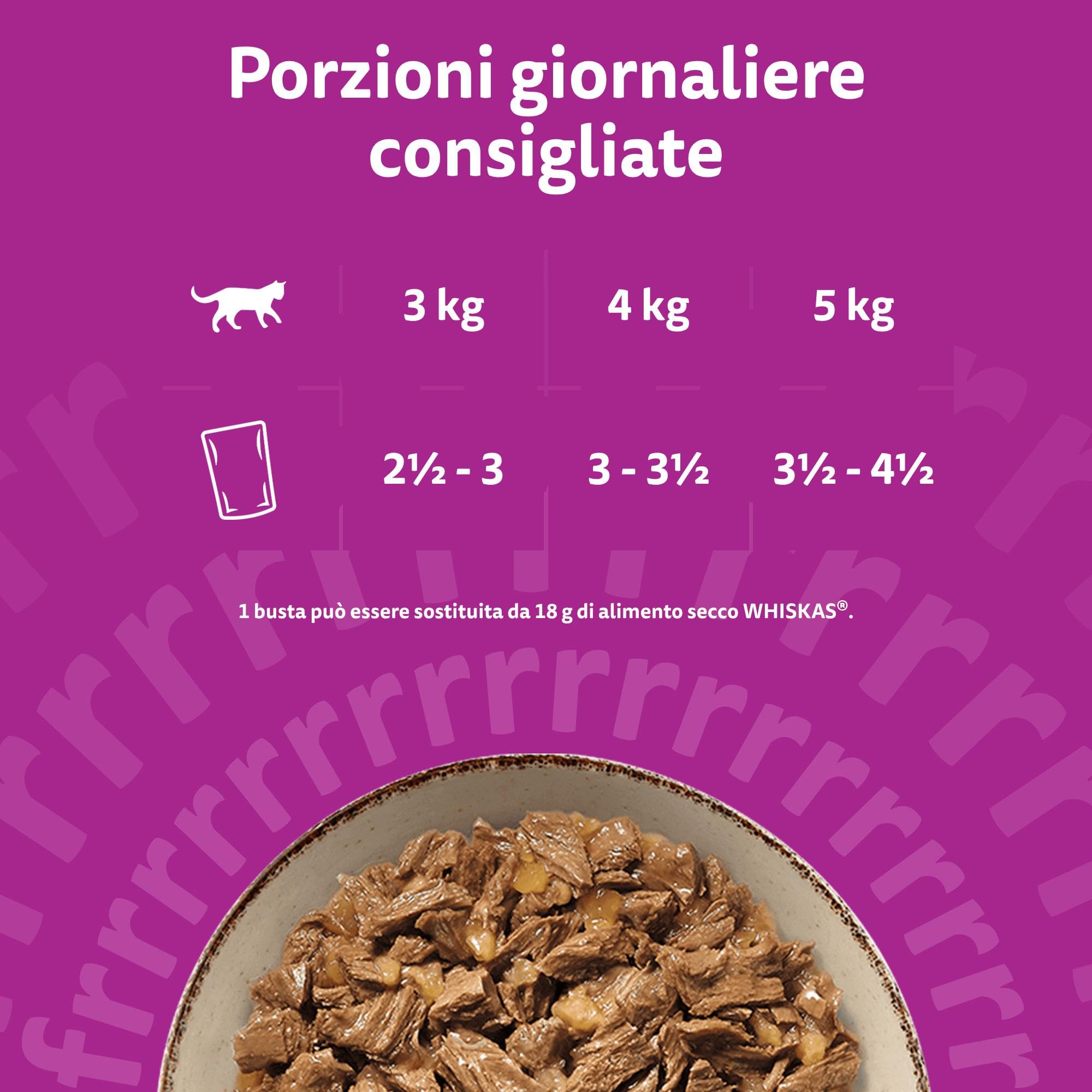 WHISKAS PURE DELIGHT Cibo Umido in Gelatina per Gatti Adulti 4x85g Selezione Delicata, confezione da 13