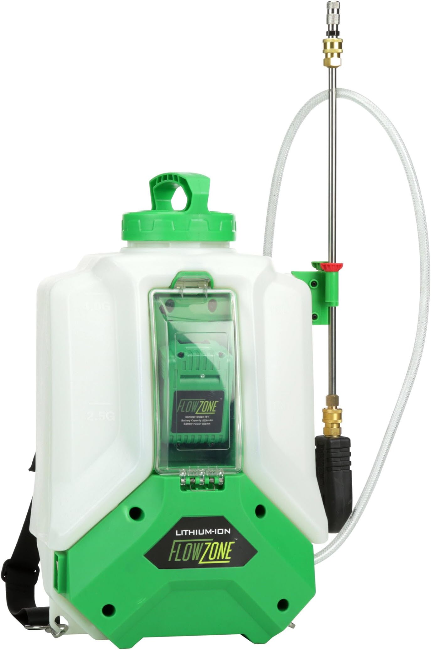 FlowZone Cyclone 4-Gallon Multi-Use Continuous-Pressure 18V/2.6Ah Lithium-Ion Backpack Sprayer