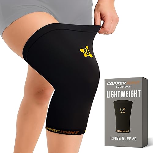 Miniatura 1 de CopperJoint Rodillera de compresión para entrenamiento, correr, levantamiento de pesas, deporte y actividades cotidianas, mangas para dolor de