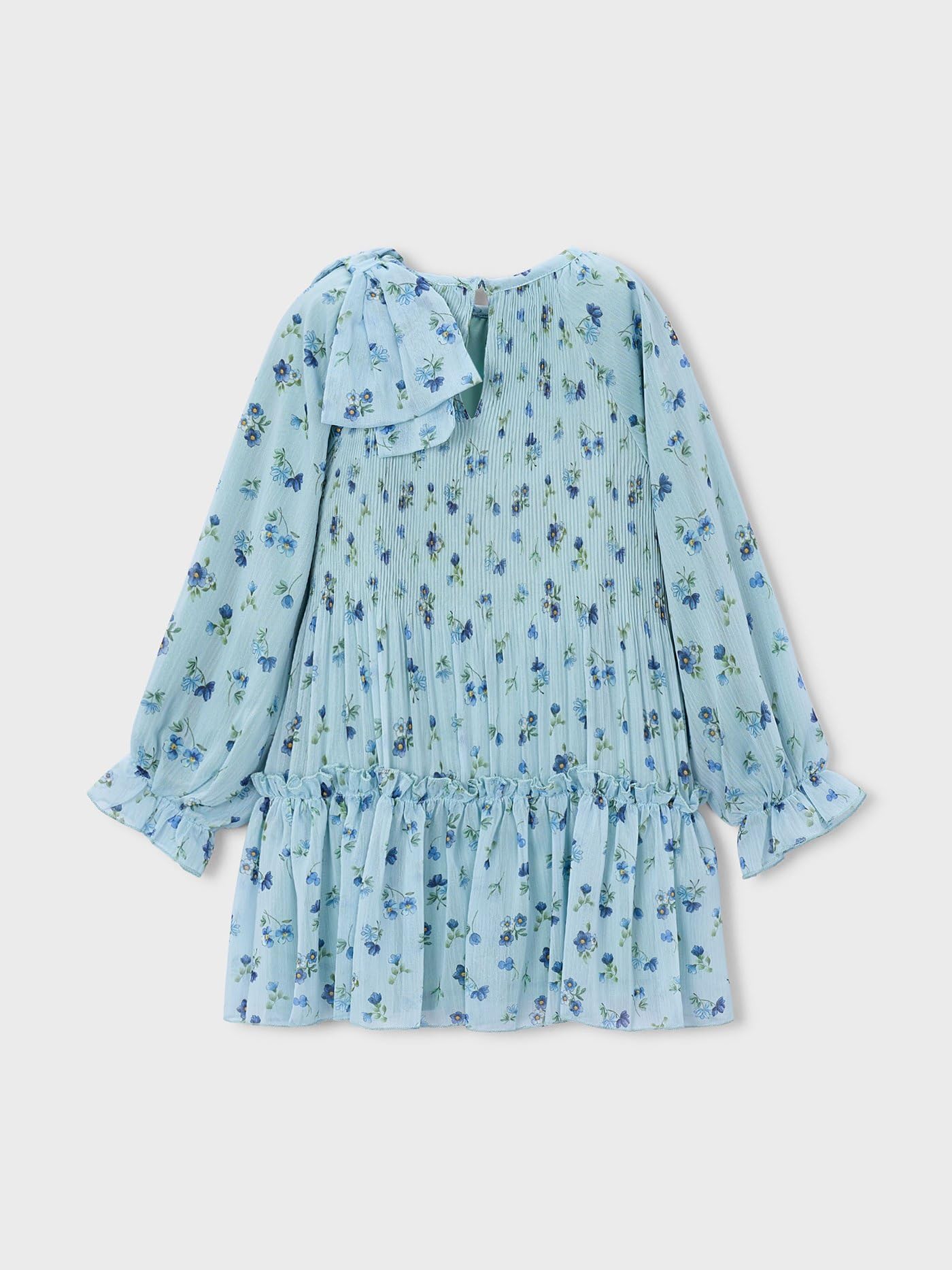 Mayoral Vestido Plisado Estampado para niña Anis