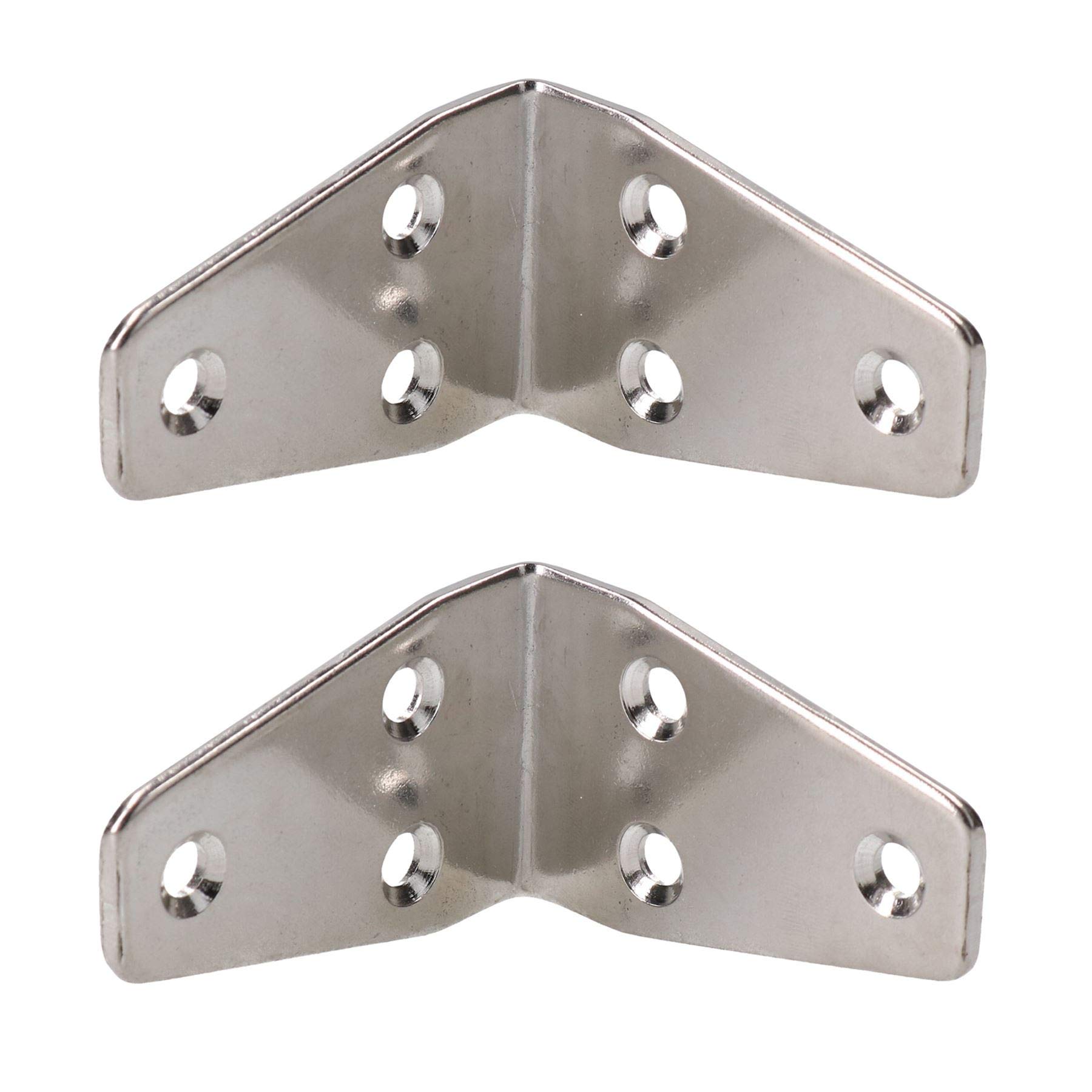 Ab Tools Marine Angle Bracket 90 Degree Brace Marine Stainless Steel 56Mm X 25Mm 2Pk