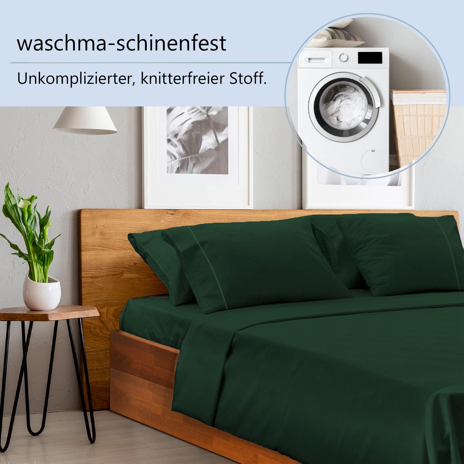 Drap Housse LuxClub 160x200 Cm | 100% Coton Jersey Extra Doux | Pour Matelas 30-40 Cm D'Épaisseur | Vert Foncé