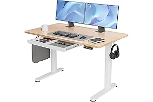 TRESANTI Adjustable Height Desk - Sit Stand Desk Computer Workstation