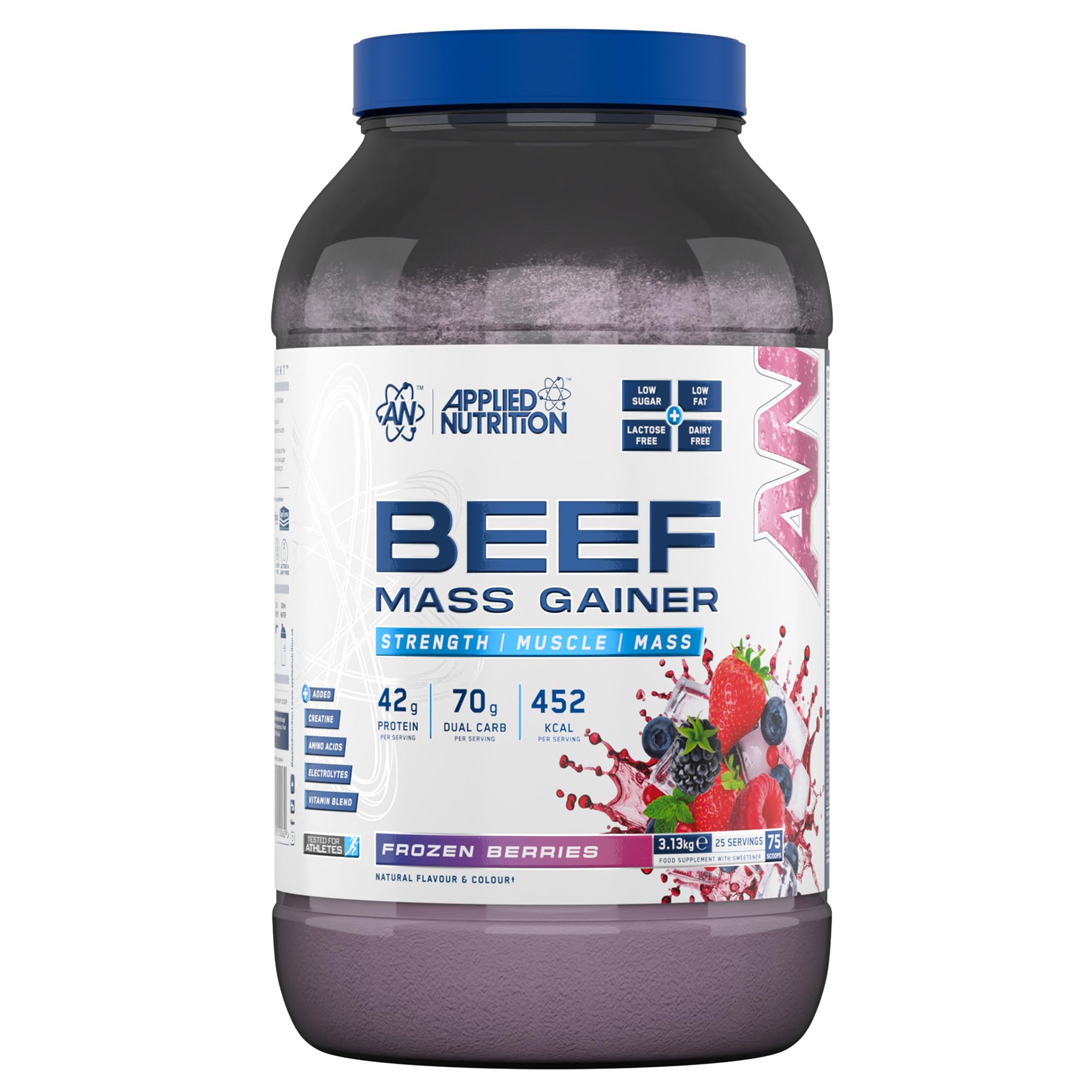 Applied Nutrition Beef Mass Gainer, Baies Givrées, 3,13kg, 25 Portions