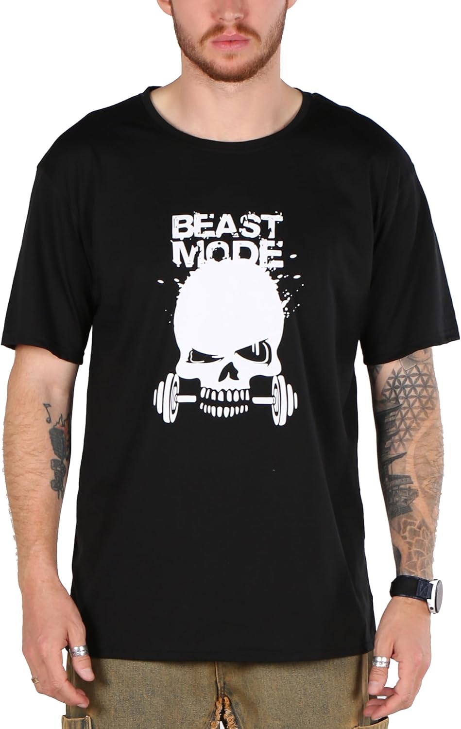 Men's T Shirt Short Sleeve Crew Neck T-Shirt Casual Summer Classic Tops Basic Tee Shirts Medium #3 Graphic Black 1