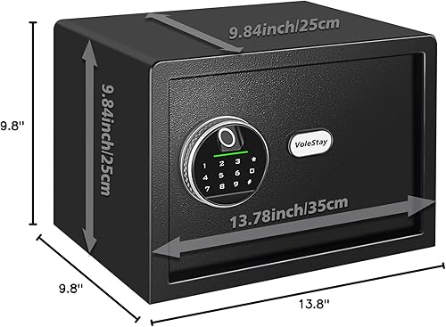 Miniatura 8 de Caja de seguridad biométrica para el hogar, caja de seguridad para pistola de huellas dactilares, caja de dinero para joyas, pistola de dinero en