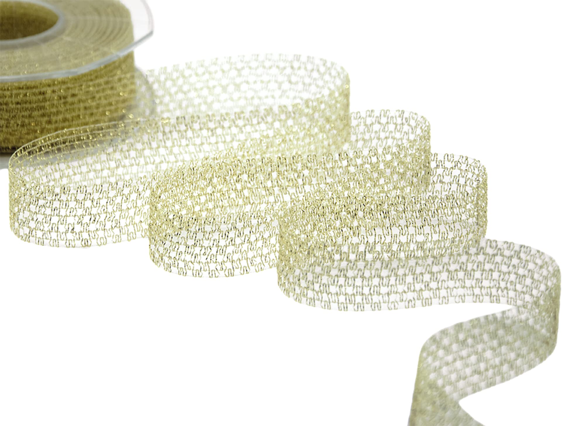 Furlanis Ribbon, Lurex, Gold, 28 mm x 25 m