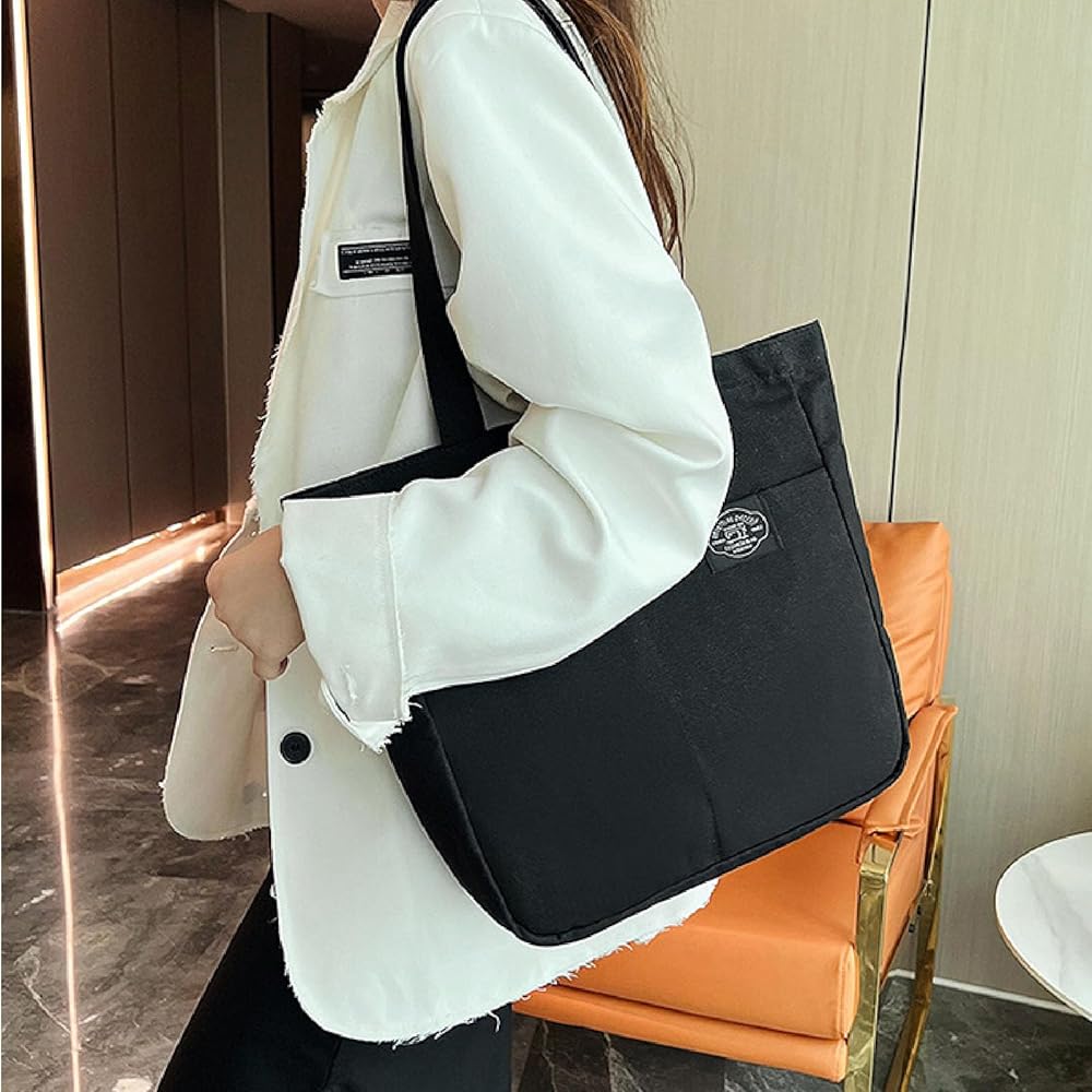 Amazon | [SensaBliss] キャンバス トートバック ファスナー付き