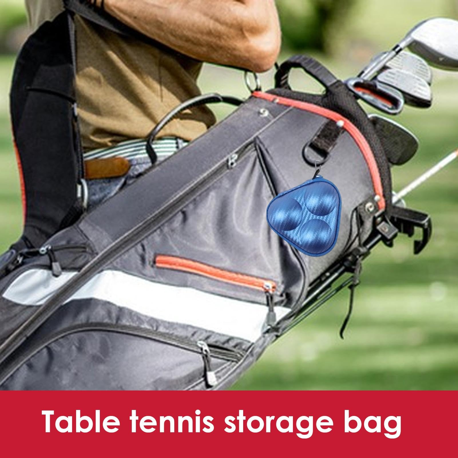 Borsa da golf porta palline portatile custodia con cerniera scatola rigida leggera