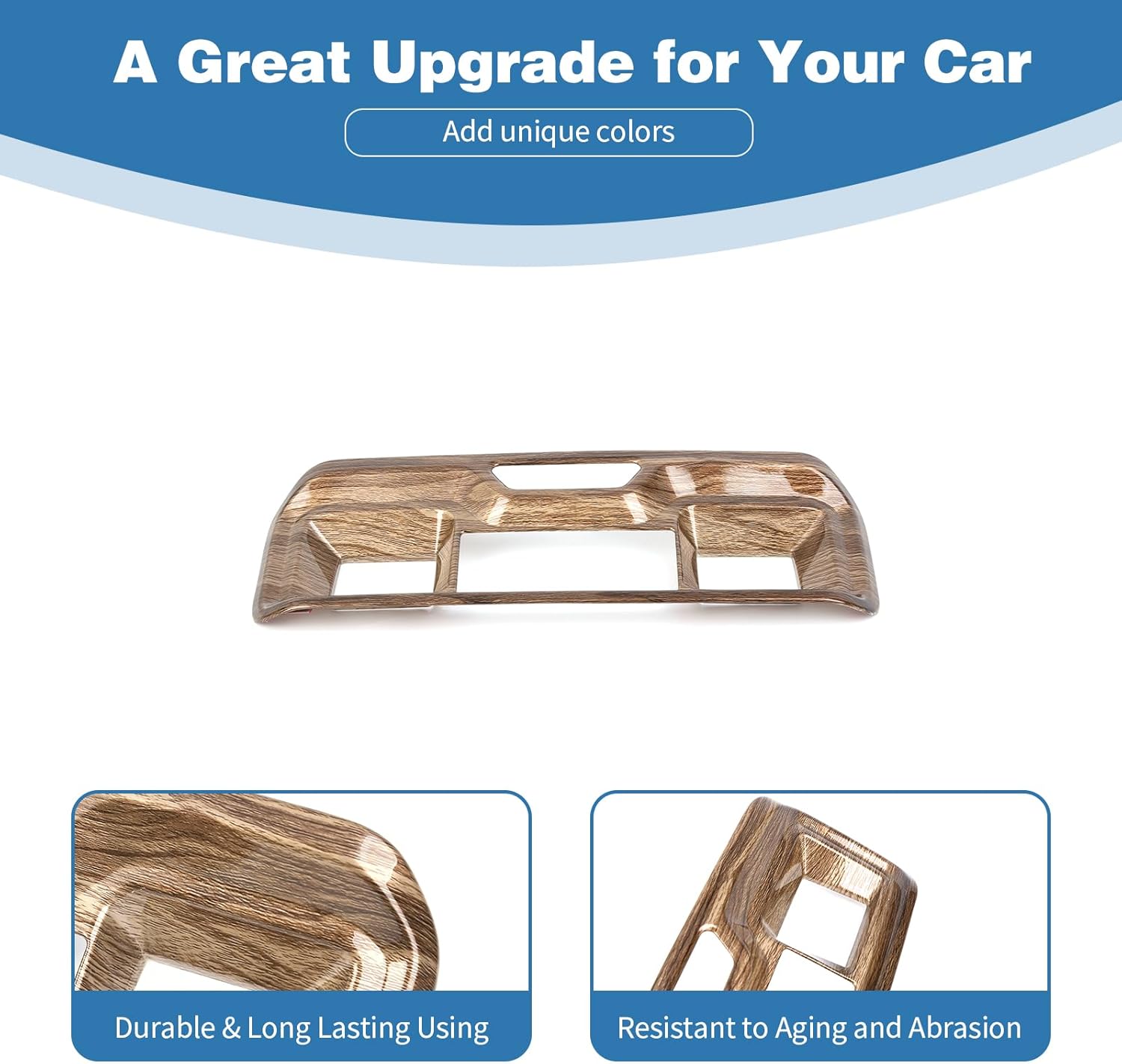for Silverado Rear Air AC Vent Cover Trim Panel Compatible with Chevy Silverado GMC Sierra 2022-Present Wood Grain Interior Accessories