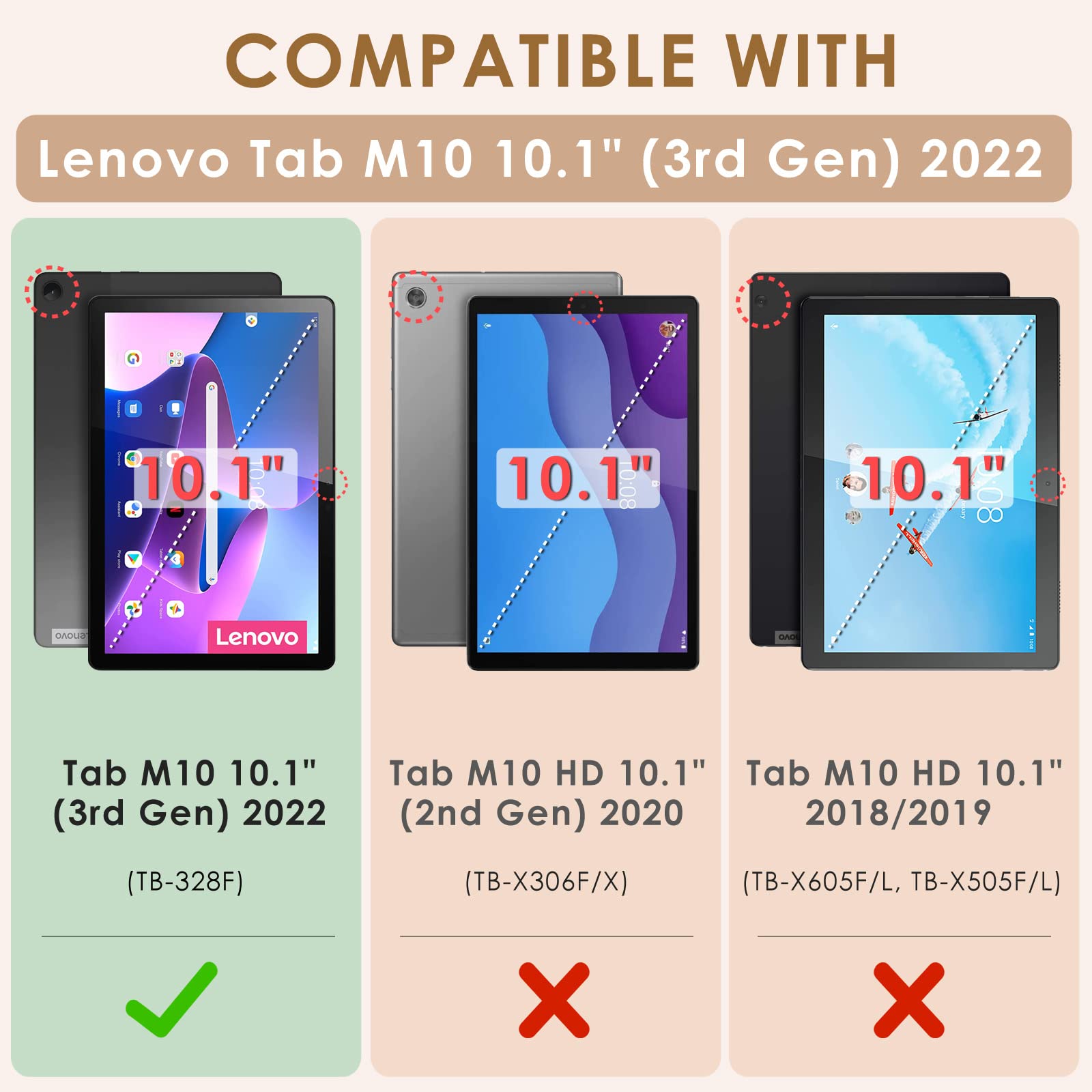 Custodia Girevole A 360 Gradi Per Lenovo Tab M10 HD 2nd Gen TB - Foto 9