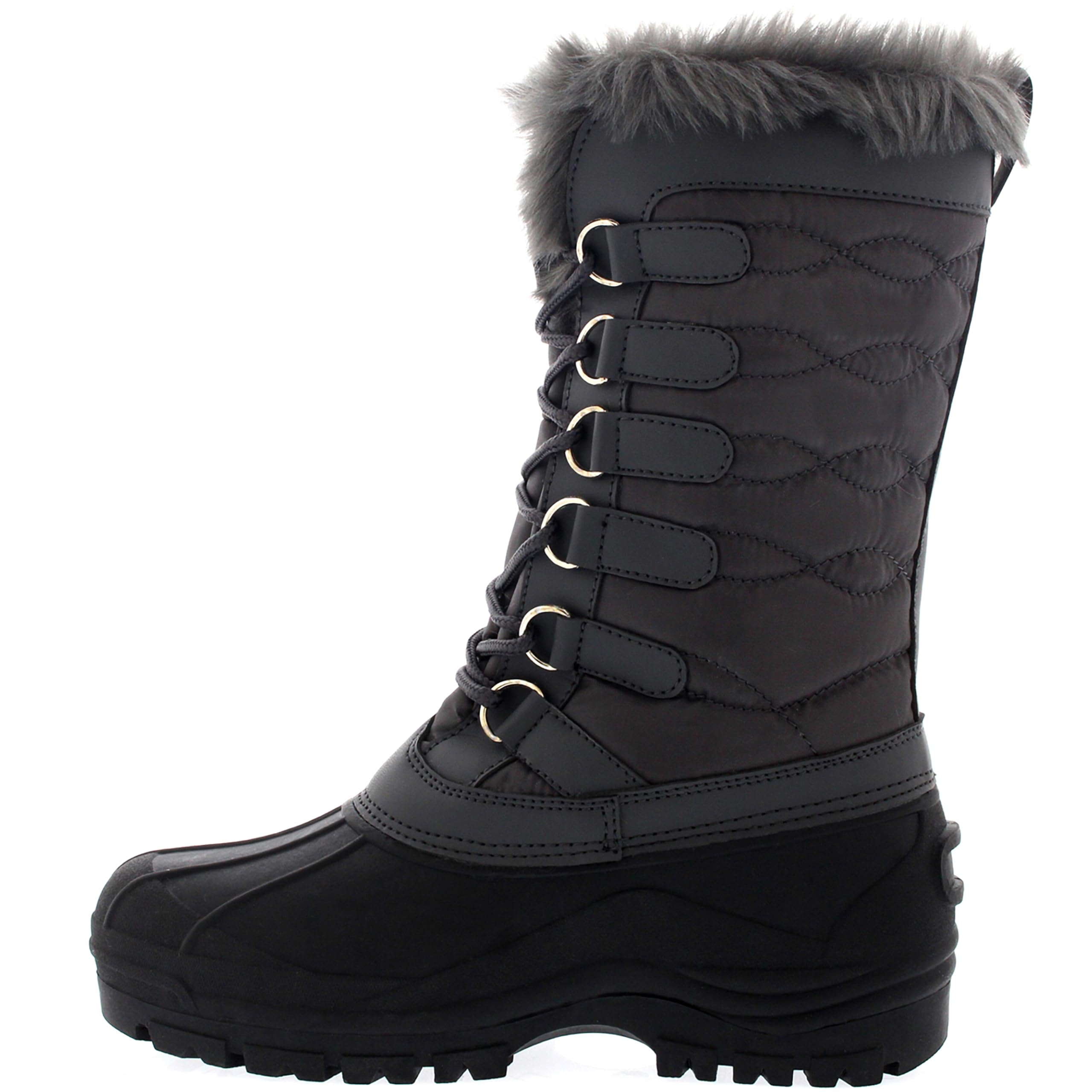Mujer Nylon Al Aire Libre Nieve Pato Invierno Manguito De Piel Botas