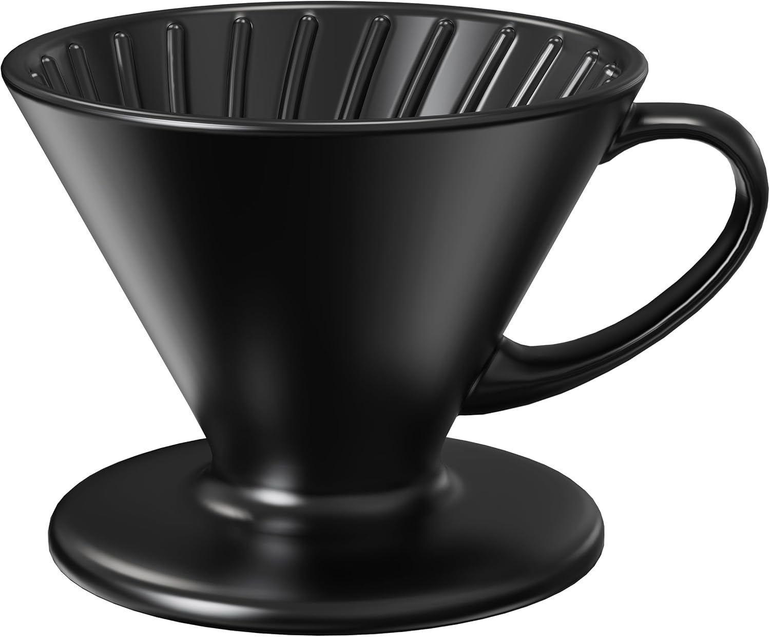 DHPO Artisan Series Coffee Dripper Made of High Fired Ceramic Material, Size 02, Ceramic Pour Over Coffee Maker Filter, Coffee Slow Brewing Accessories for Home, Office and Cafe, Green