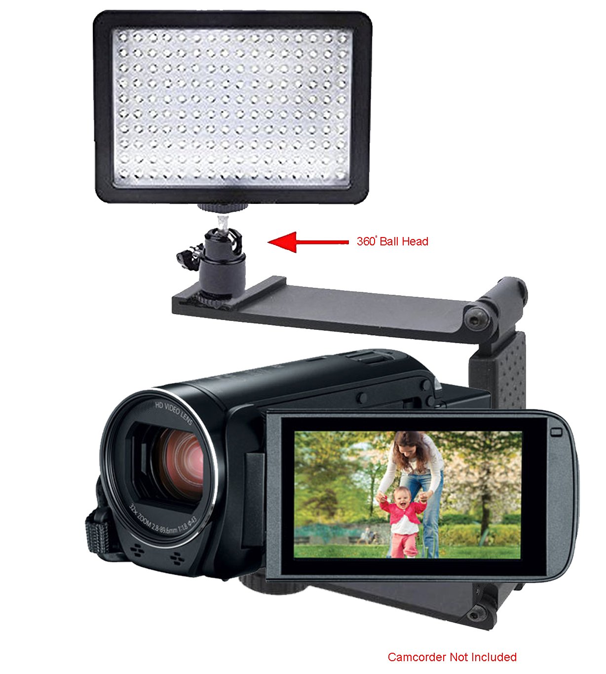 Amazon Com Canon Vixia Hf R600 Professional Long Life Multi Led Dimmable Video Light Includes Mounting Bracket Camera Photo