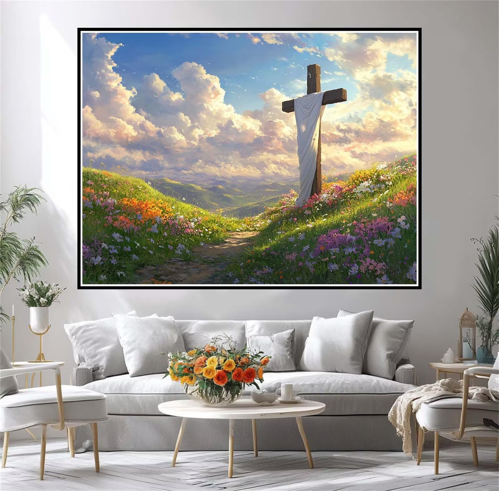 Malarstwo Numery Dorośli Krajobraz Malarstwo Numery Religia, Kreatywne Hobby Dorośli DIY Zestaw Sztuki Numeru Dzieci Początkujący Z Pędzelkami i Akrylami do Dekoracji Sypialni, Prezent dla Kobiet