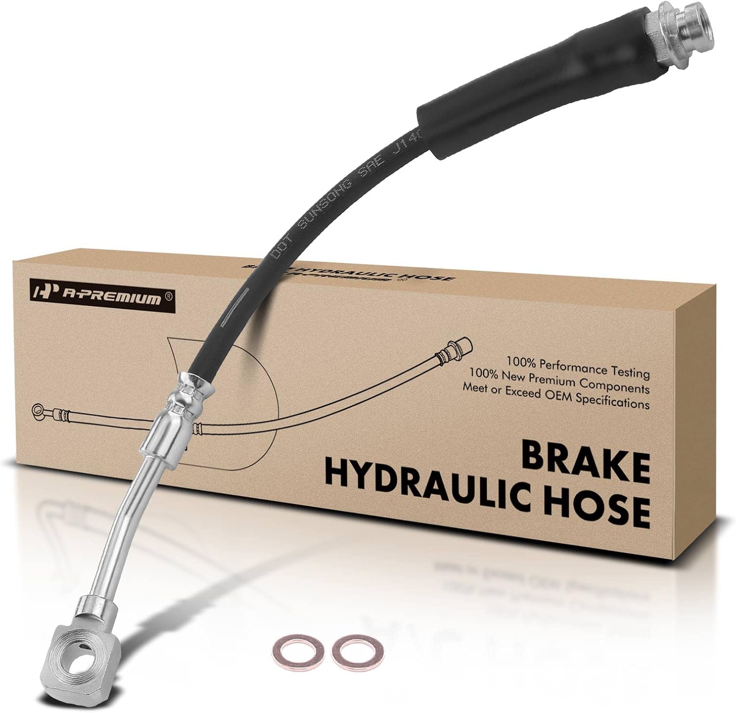 A-Premium Rear Driver Brake Hydraulic Hose Compatible with Select Buick Models - Regal 1995-1996