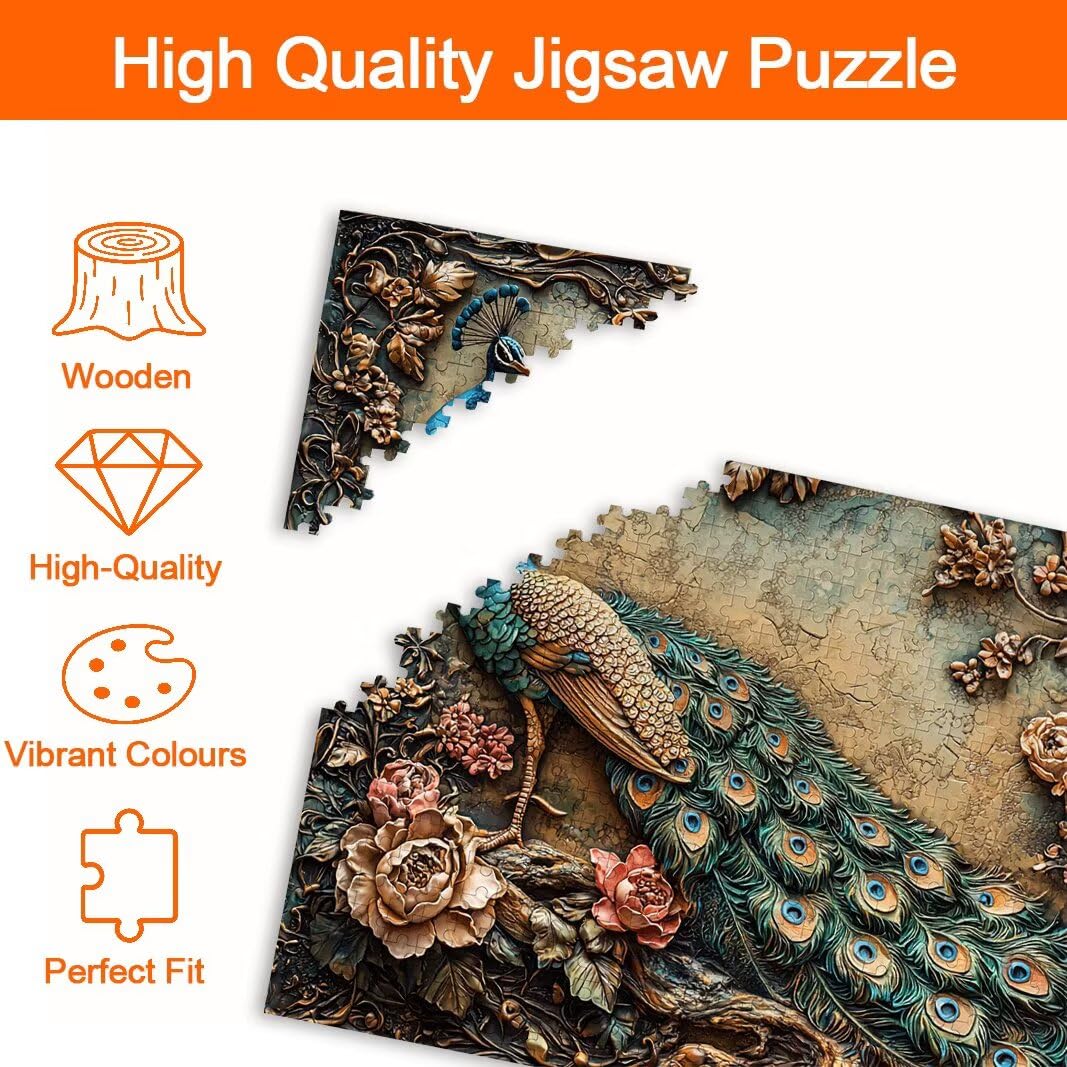 Puzzle Pavone, Puzzle 2000 Pezzi Adulti per Decor, Regalo Donna/Uomo -8710