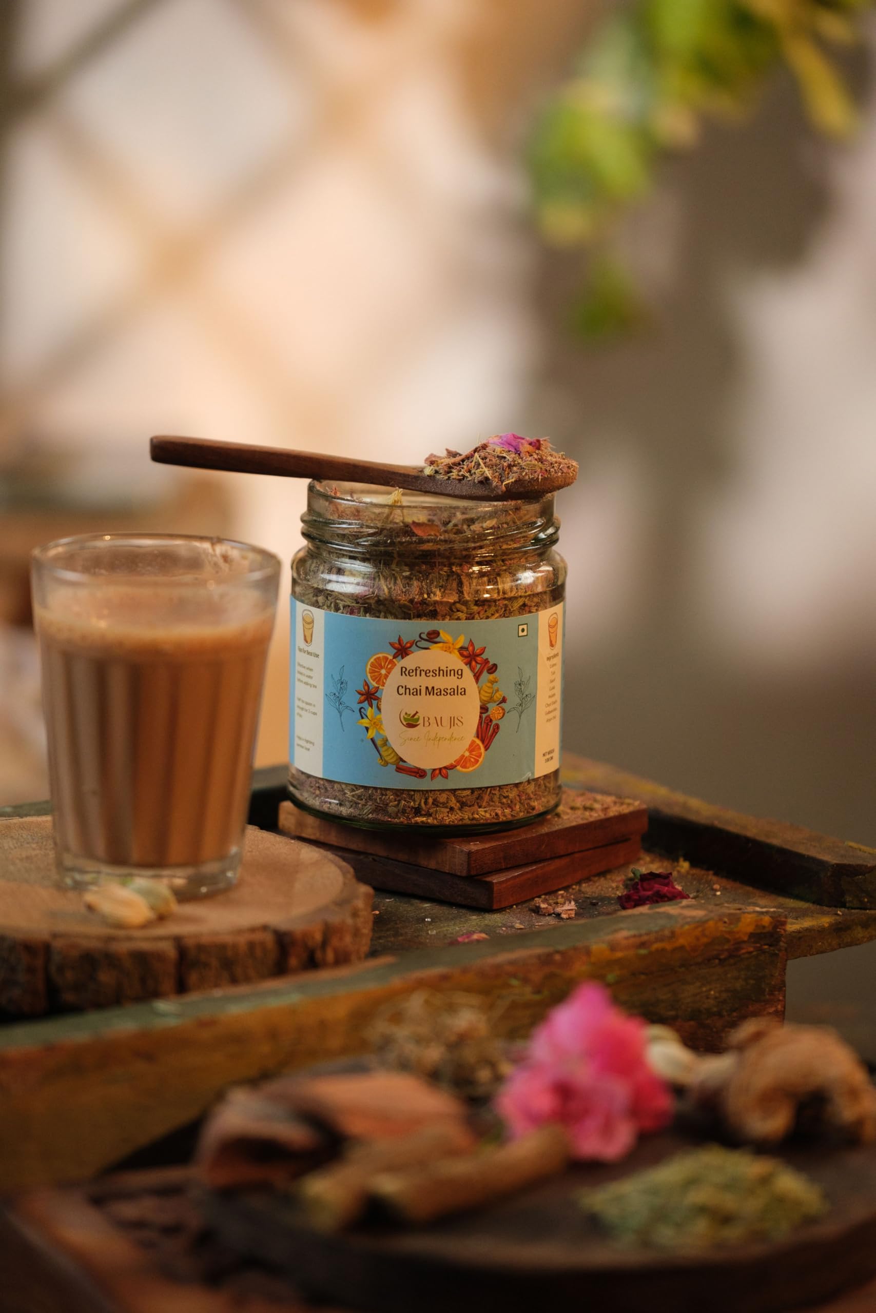 See full amazon price history chart for Baujis Refreshing Chai Masala - Aromatic Tea Masala with 100% Natural Ingredients - Brahmi Tulsi, Saunf, Gulab, Mulethi, Choti Elaichi, Gulbanafsha, Arjun chal Baujis Refreshing Chai Masala - Aromatic Tea Masala with 100% Natural Ingredients - Brahmi Tulsi, Saunf, Gulab, Mulethi, Choti Elaichi, Gulbanafsha, Arjun chal (B0CPYHG4P2) Amazon Price History, Amazon Price Tracker